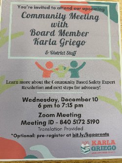 Spanish community flyer